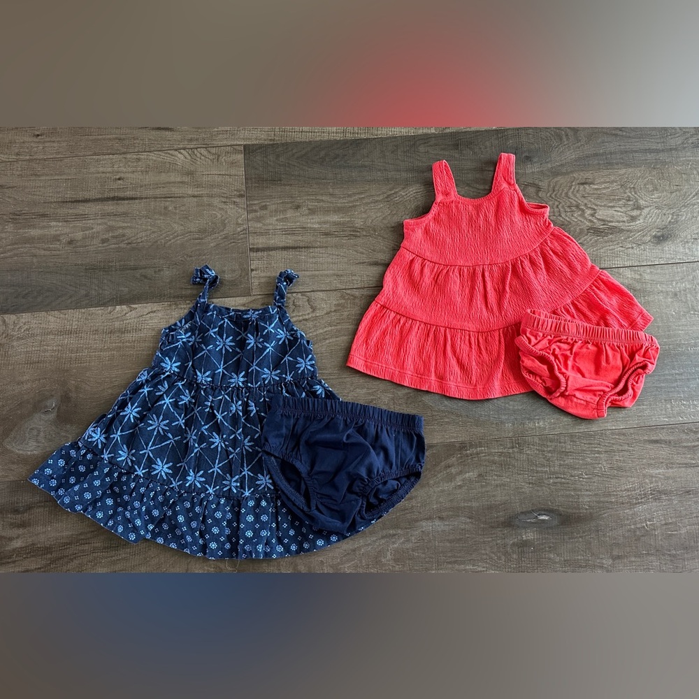 SOLD!!! Red and Blue Toddler Dress Set